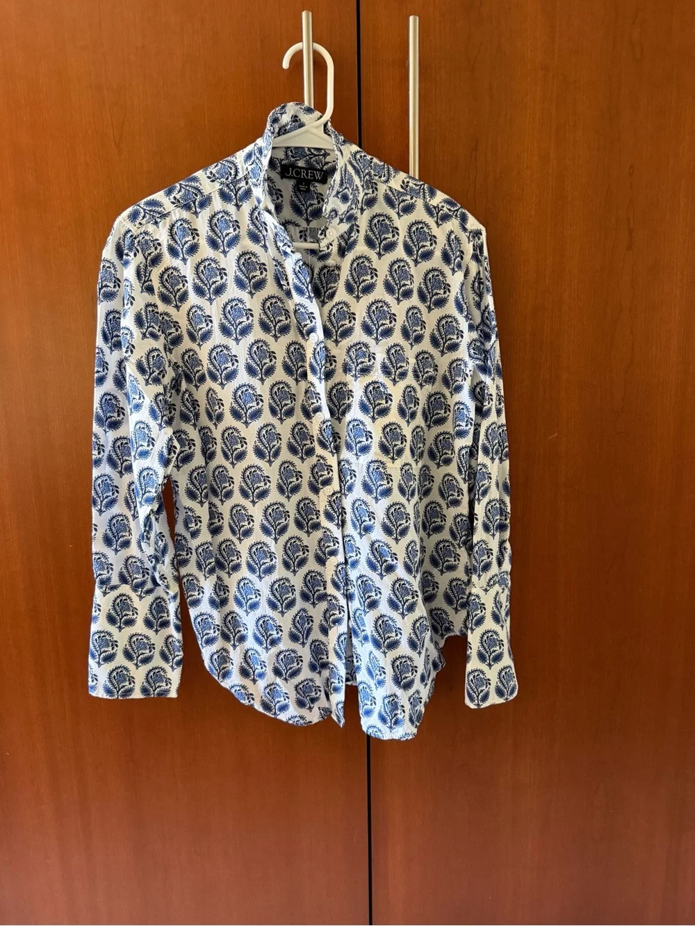 J. Crew Garçon Cotton Voile Shirt in Bouquet Block Print size 2